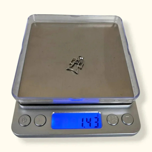 Vintage Sterling Angel Outline Pendant - Picture 6 of 6